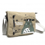 Moterų anime &bdquo;My Neighbor Print Canvas Messenger Crossbody&ldquo; pečių krep&scaron;ys 1 pilka