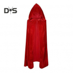 Helovino suaugusiems apsiaustas Cape Auksinis aksominis Cosplay chalatas su gobtuvu viso ilgio suknelė paltas ragana vampyrai Helovino kostiumo priedai 110cm mėlyna