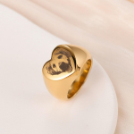 Signet Individualizuotas Augintinio Portreto Žiedas Personalizuoti Minimalistiniai Žiedai Dovanos Augintiniams &Scaron;uns Žiedas Signet Žiedas Papuo&scaron;alai &Scaron;uns Augintinio Mėgėjo Dovanos 6 auksas