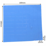 100 vnt 10 * 10 * 0,5 mm terminio padėklo GPU CPU radiatoriaus au&scaron;inimo laidus silikoninis padas