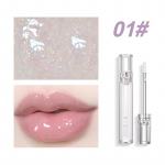 Mirror Water Lip Glaze Glass Lips Ry&scaron;kios ir skaidrios vandens &scaron;velnus lūpų blizgesys Pearl Smulkiai blizgantis lūpų skystis