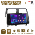 Android automobilinis radijas, skirtas Toyota Land Cruiser Prado 150 2017-2019 Multimedijos grotuvo galvos blokas Stereo GPS navigacija BT WIFI 1+16GB 1+16GB
