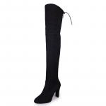 Auk&scaron;čiau kelio batai Moteri&scaron;ki ploni auk&scaron;takulniai batai Suede Smailus pir&scaron;tas Batai Moteri&scaron;ki žieminiai batai Auk&scaron;ti kulniukai Romos stilius Mujer Botas Nauji 35 white