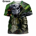 Nauji vasariniai &bdquo;Predator&ldquo; 3D spausdinimo mar&scaron;kinėliai, kasdieniai, juokingi, vyri&scaron;ki, moteri&scaron;ki, trumpomis rankovėmis, didelio dydžio drabužiai, vir&scaron;utiniai mar&scaron;kinėliai, kvėpuojantys ir vėsūs XL