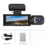 Dviejų objektyvų 1080 HD 3,16 colio vairavimo įra&scaron;ymo įrenginys Automobilinis DVR kamera Automobilinis vairavimo vaizdo įra&scaron;ymo įrenginys Galinio vaizdo kilpos įra&scaron;ymas HD nakties matymas A set
