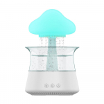Cloud Rain drėkintuvas su 7 spalvų LED lemputėmis vandens la&scaron;eliniu grybų miglos difuzoriumi su nuotolinio valdymo pultu balta