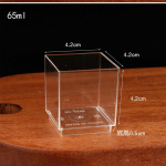 10 vnt. plastikinio putėsių puodelio kvadratinis skaidrus desertinis želė jogurto tortas, skirtas vakarėlio vestuvių reikmenims 10pcs