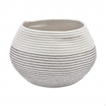 Pintas laikymo krep&scaron;elis, dekoratyvinis konteineris-dėžė namams su rankena, mažas apvalus augalas White