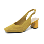 &bdquo;Slingback&ldquo; auk&scaron;takulniai moterims &bdquo;Kvadratiniai pir&scaron;tai&ldquo; Patogūs megzti darbui vaik&scaron;čioti biure &bdquo;Cunky Heels Pumps&ldquo; Moteri&scaron;ki neslystantys žemakulniai vestuviniai suknelės batai 37