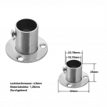 1 vnt. Spintos plieninių vamzdžių laikiklis Vamzdžio atramos flan&scaron;as Sėdynės Spintos Kabantis Bėgio stulpo Lizdų galo laikikliai 19-32mm jungtis