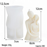 Hanwen silikoninė forma &scaron;eimos porai apsikabinimui žvakių papuo&scaron;alams Hug Couple 140g