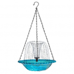 Saulės fontanas pakabinamas pauk&scaron;čių maudyklė lauko kolibrių maudyklės dubuo saulės energija varomas vanduo mėlyna