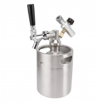 Mini statinė Growler 2L 150PSI Ne&scaron;iojama slėginė nerūdijančio plieno namų statinė Alaus pilstytuvas skirtas L
