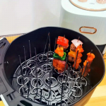 Nerūdijančio plieno ie&scaron;meliai, skirti keptuvei ir orkaitei, maistinės sutir&scaron;tintos mėsos kebabų lazdelės, vertikalios kepimo ie&scaron;melės kepsniniams, kepimo adata 1pc balta