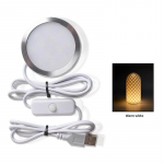 3D spausdintuvo dalis, skirta Bambu Lab LED lempos rinkiniui 001, pasidaryk pats modelio aparatūra be korpuso, &scaron;iltai balta, DC 5V, 3D spausdintuvo reguliuojamo ap&scaron;vietimo rinkinys Led Lamp Warm White