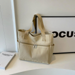 Moteri&scaron;kas pečių krep&scaron;ys, unisex, didelės talpos rankinukas, laisvalaikio, universalus, tvirtas drobės krep&scaron;ys, studentų krep&scaron;ys kelionėms į darbą ir atgal, kvadratinis krep&scaron;ys su užtrauktuku juoda