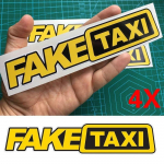 4 vnt. Netikro taksi lipdukas Vinilo lipdukas Automobilio langas Drift Juokingas Tiuningas