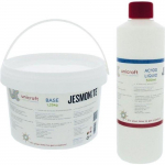 Jesmonite AC 100 - Bazinis skystis 500 ml + Baziniai milteliai 1,25 kg balta