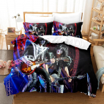 Kiss Rokas Grupė Muzika 3D Antklodės Užvalkalas Patalių Komplektas Poliesterio Pagalvių Užvalkalai Antklodės Užvalkalas Mada Namų Dekoras Dovana Viengulis Karalius Karalienė 140x210cm 2pcs
