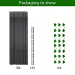 18vnt./30vnt., &Scaron;iltnamio lankai Sodo lankai Rėmas StableGardening tunelio atraminis rėmas sodui, ūkiams, žemės ūkiui Green 18pcs smėlis