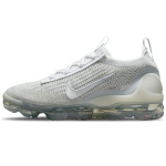 Nike Air VaporMax 2021 Flyknit Balti Pure Platinum Moteri&scaron;ki sportbačiai Metalinis sidabro DC4112-100 36.5