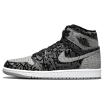 Air Jordan 1 High OG Rebellionaire Unisex Sportbačiai Juodi Balti Dalelių-Pilki 555088-036 44