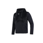 Under Armour Journey Fleece Hoodie Ilgomis Rankovėmis Vienspalvis Džemperis Vyri&scaron;ki Vir&scaron;utiniai Drabužiai Juodas 1373874-001 L