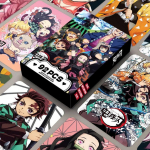 Anime japoni&scaron;kas anime nuotraukų kortelė lomo kortelė 60 vnt. + atsitiktinis lipdukas 32 vnt. fotokortelė geros prekės monstras 8 demono kardas mėlynas rokas