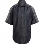 Adidas Originals Polo Mygtukinis Laisvas Trumpomis Rankovėmis Mar&scaron;kinėliai Moterims Juodi JJ3146 M