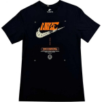 Nike Laisvo Kirpimo Apvalios Kaklo Raidžių Spaudos Mar&scaron;kinėliai Vyri&scaron;ki Vir&scaron;utiniai Drabužiai Juodi HF0488-010 S