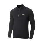 Li Ning Bėgimo Serijos Mada Universalus Antibakterinis Stovu Kaklas Logotipas Raidė Juodi Mar&scaron;kinėliai Vyrams Vir&scaron;ūnės ATLV221-1 L