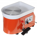 600W DIY Elektrinis Keramikos Žiedas Keramikos Ma&scaron;ina Kojinis Pedalas Molio Keramikos Formavimas Keramikos Darbai Meno Kūrinys Forma Oranžinė53 x 41 x 37 cm