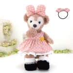 cushu cush Duffy ir ShellieMay Kostiumas Žaislas Parduodamas Pagamintas Mielas &Scaron;viesiai Rožinis Polka Dot ir Rinkinys (Pliu&scaron;inis atskirai) Japonija. Suknelė, Galvos juosta, Apatinis sijonas, rožinė
