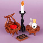 MOC Viduramžių Napoleono Baldai Avikailio Popierinė Spintelė Statybiniai Blokeliai Ra&scaron;alo Žemėlapis Kompasas Spausdintos Plytelės Plytos Žaislai Berniuko Dovana