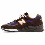 New Balance Teddy Santis X 990v2 Pagaminti JAV 'Brown Purple' Sportbačiai M990BR2 41.5