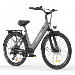 HillMiles MileCity 1 Miesto Elektrinis Dviratis 250W 36V13Ah 26 Colių Padangos Su IP65 & 120 kg Apkrova Miesto Aplinkai Draugi&scaron;kas Elektrinis Dviratis pilka