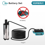 YOFIDRA 50&ndash;80 L/min Galingas elektrinis vandens siurblys Alyvos siurblys Degalų papildymo pistoletas Panardinamas automobilinis siurblys Makita 21V baterijos jungikliui Without Battery