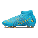 Nike Mercurial Superfly 8 Academy MG GS Blueprint Pack vaiki&scaron;ki sportbačiai, chloro mėlyna, Marina Laser oranžinė, DJ2854-484 36