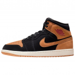 Air Jordan 1 Mid Black Flax Unisex sportbačiai Varsity-Red Sail HV4091-002 41