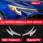 TOYOTA COROLLA E210 2019-2024 Automobilio priekinio žibinto permatoma TPU apsauginė plėvelė Priekinio žibinto spalvos keitimo lipdukas Transparent