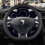 skirtas Citroen DS3 DS 3 Racing Cabrio Automobilių vairo dangtis PU Oda Neslystantis automobilių priedai D shape Black