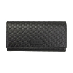 Gucci Klasikinis monogramos ra&scaron;to ilgas odinis portfelis-delninukė Unisex piniginė Juoda 449396-BMJ1G-1000 Basic Set (Bag+Dust Bag)
