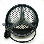 2025 m. kar&scaron;ta 18,5 cm tu&scaron;čiavidurio stiliaus automobilio priekinės grotelės emblema su LED pagrindu, skirta &bdquo;Mercedes Benz C CLASS W204 GLK W204 B W245 VITO W447 W463&ldquo; Blue Led juoda