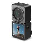 DJI Action 2 Dvigubo ekrano rinkinys 4K veiksmo kamera su dvigubu OLED magnetiniu ir 8x sulėtintu vaizdu vloggingui ir veiklai Puikiai tinka motociklams ir juoda