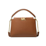 Michael Kors Karlie Logo Vienspalvė Grandinėlės Rankinė per petį Moteri&scaron;kos rankinės Ruda 30F1GCDS2L-230 Basic Set (Bag+Dust Bag)
