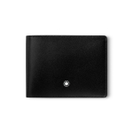 Montblanc Meisterst&uuml;ck &Scaron;e&scaron;iakampis Baltos Žvaigždės Logotipas Lygi oda Kortelių Laikiklis Piniginė Vyri&scaron;ka piniginė Juoda MB14548 Gift Set(Basic Set+Box+Shopping Bag)