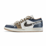 Jordan Air Jordan 1 Dust Sea Wanderer Atsparūs dilimui žemi krep&scaron;inio/riedlenčių batai Vyri&scaron;ki Balti Mėlyni 553558-169(team1731-) 44