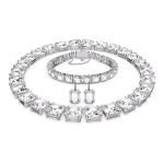 Swarovski Millenia R&oacute;dio Padengtas Karoliai Madingi Universalūs I&scaron;skirtinis Rinkinys Mi&scaron;rios Briaunos Moteri&scaron;ki Karoliai Sidabriniai 5656351 Silver White,F
