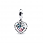 Pandora Moments &Scaron;irdies formos pakabukas Moteri&scaron;ki papuo&scaron;alai Sidabrinis 792240C01 Blue,F