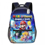 ANUTETOUNI Super Mario 3D spausdintas kuprinė, kelios ki&scaron;enės, mėlyna, 30x15x41cm, Nailonas, Mokyklinė kuprinė